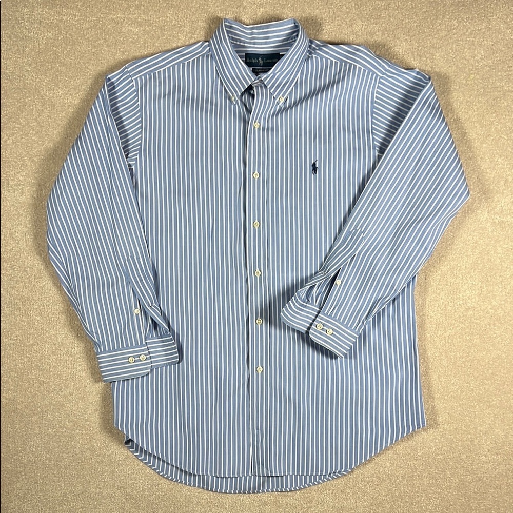 Polo Ralph Lauren Blue Striped Men's Shirt‎
